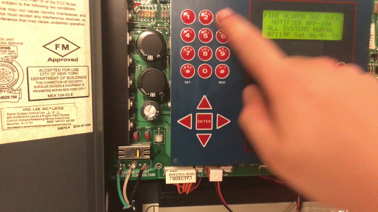 Testing and Overview of a Notifier AFP-200 and LCD-80