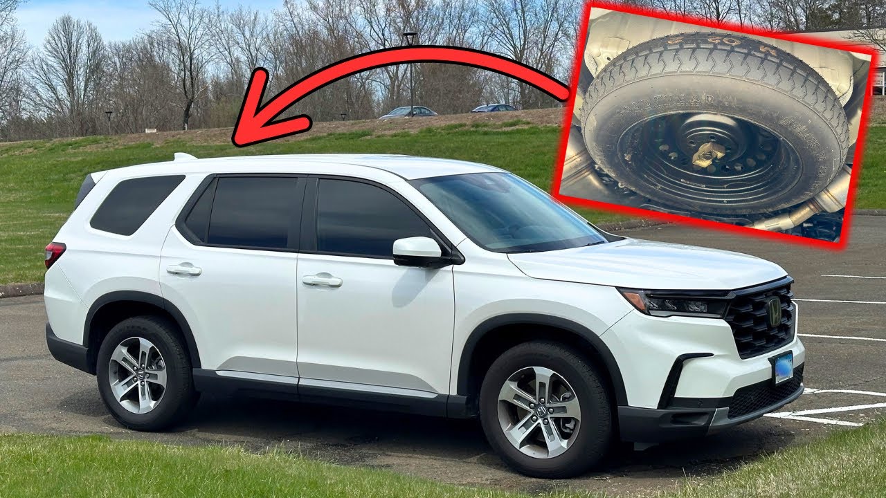 Как получить доступ к запасному колесу в Honda Pilot (2023-2025)