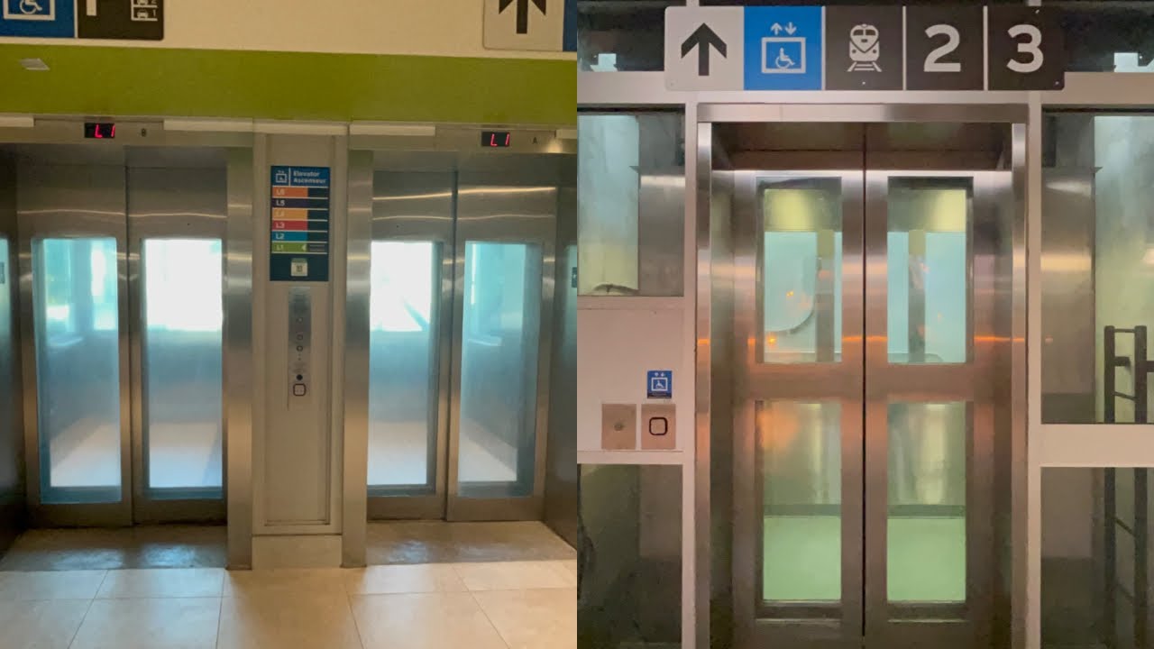Brand New and Somewhat Old Elevators at Bramalea GO Station 7/4/2023