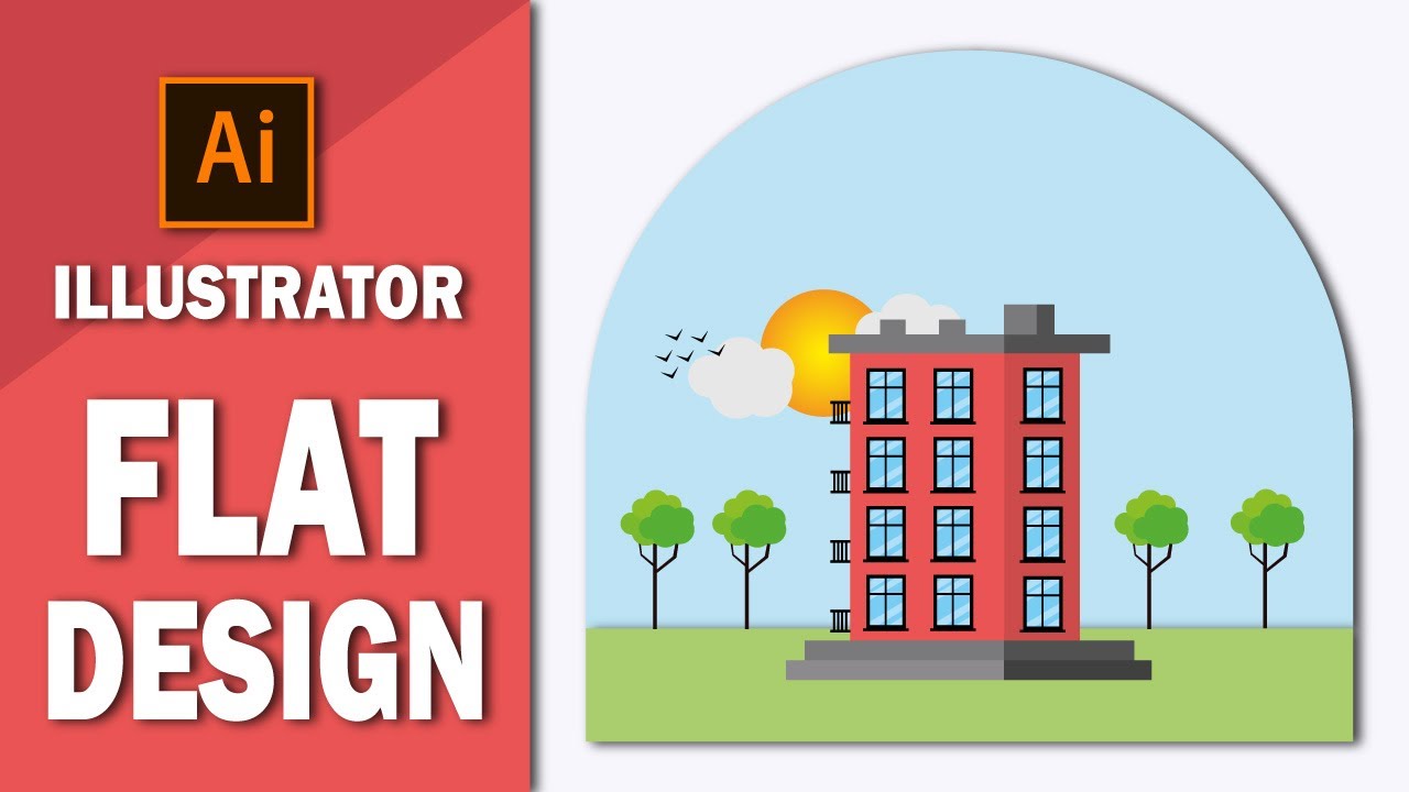 A simple Flat design | speed art | #thedesignerguy