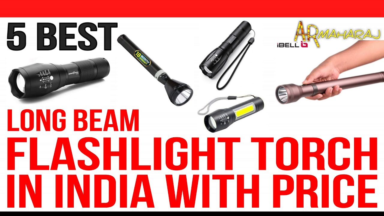 ✅ Top 5 Best Flashlight Torch in India with Price ⚡ | 🔦 Long Beam Torch Light in India 2021