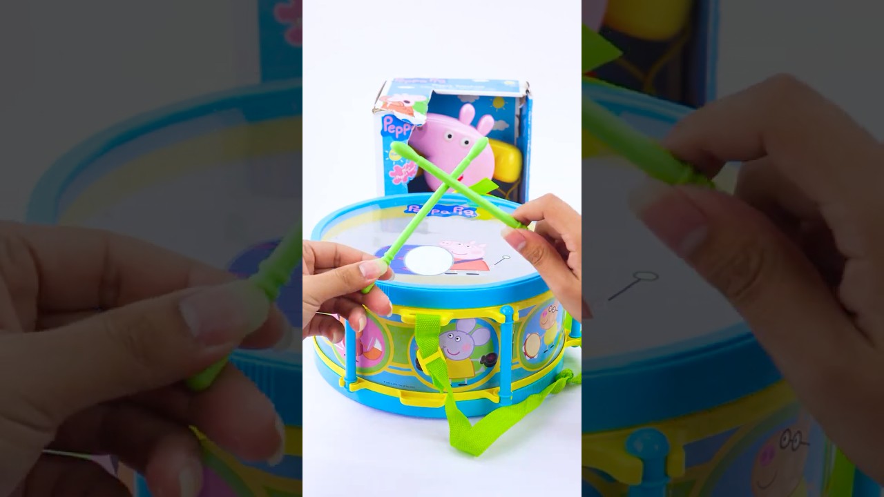 ASMR Unboxing Peppa Pig Pack Away Drum❤️