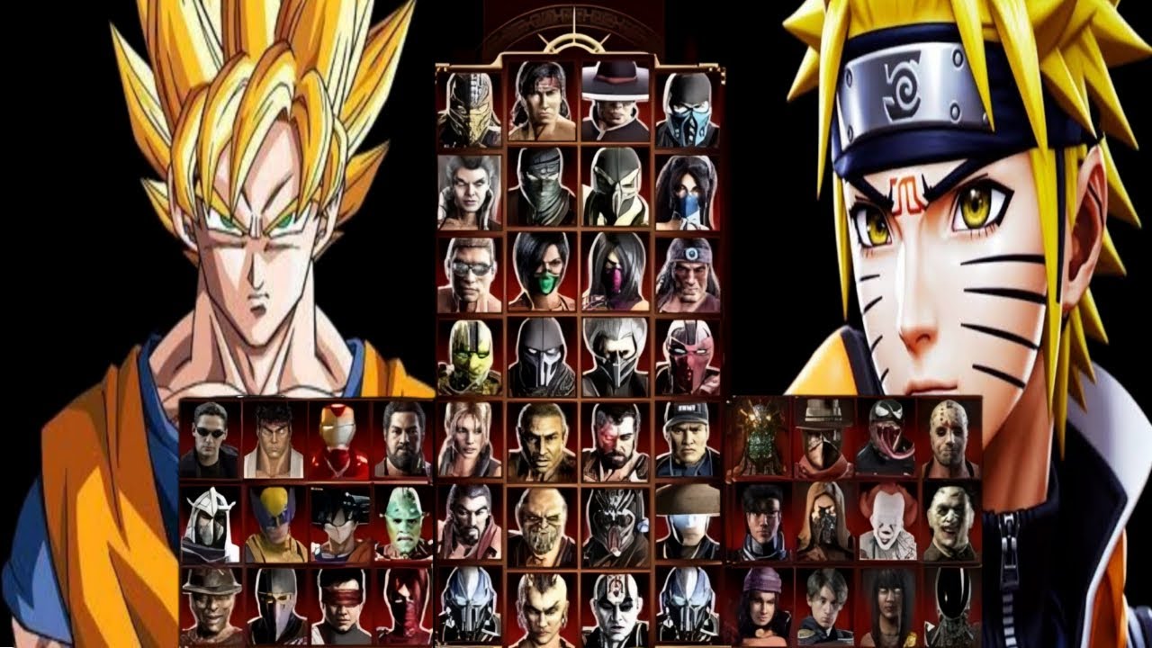 Mortal Kombat 9 - SUPER SAIYAN GOKU & NARUTO MOD - NEW Medium Tag Ladder Gameplay