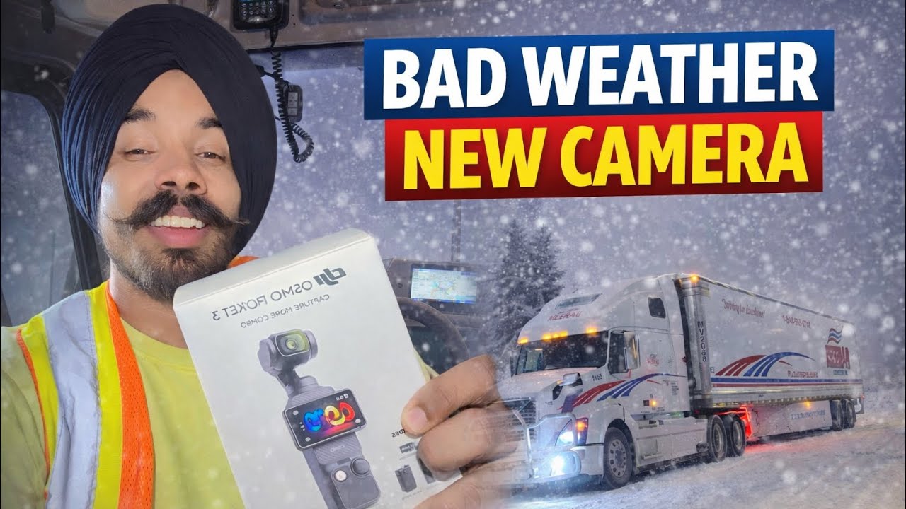 NEW Camera First Test! 📸 | Winter Trucking in Bad Weather❄️🚛