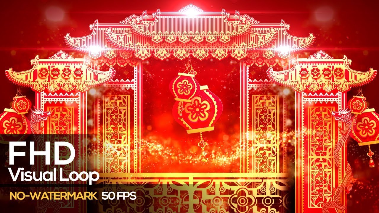 4K VISUAL LOOP ANIMATION RESOLUME (VJ LOOP) - CHINESE NEW YEAR | GATE | VJ LOOP | LUXURY