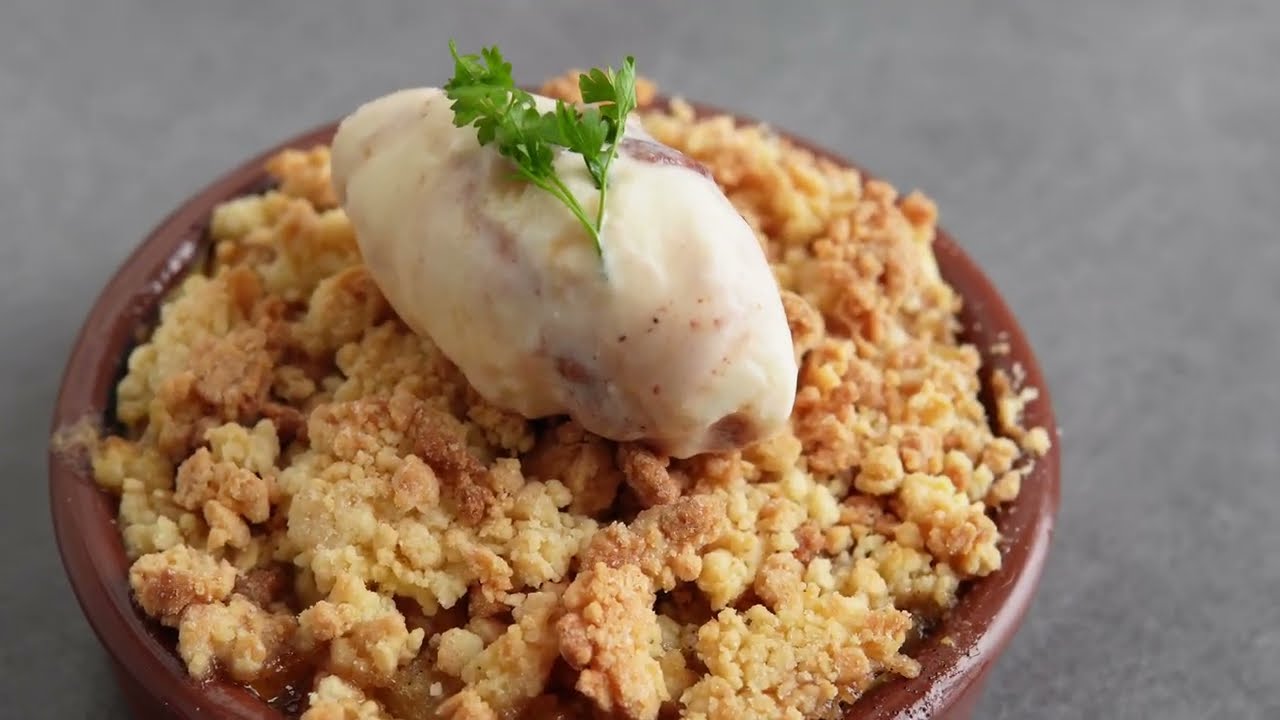 Crumble de Manzana Fácil y Crujiente,Receta Casera Paso a Paso