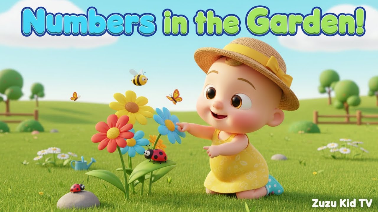 Numbers in the Garden Adventure with Zuzu – Nursery Rhyme, Toddler Counting Fun, Early Math Learning