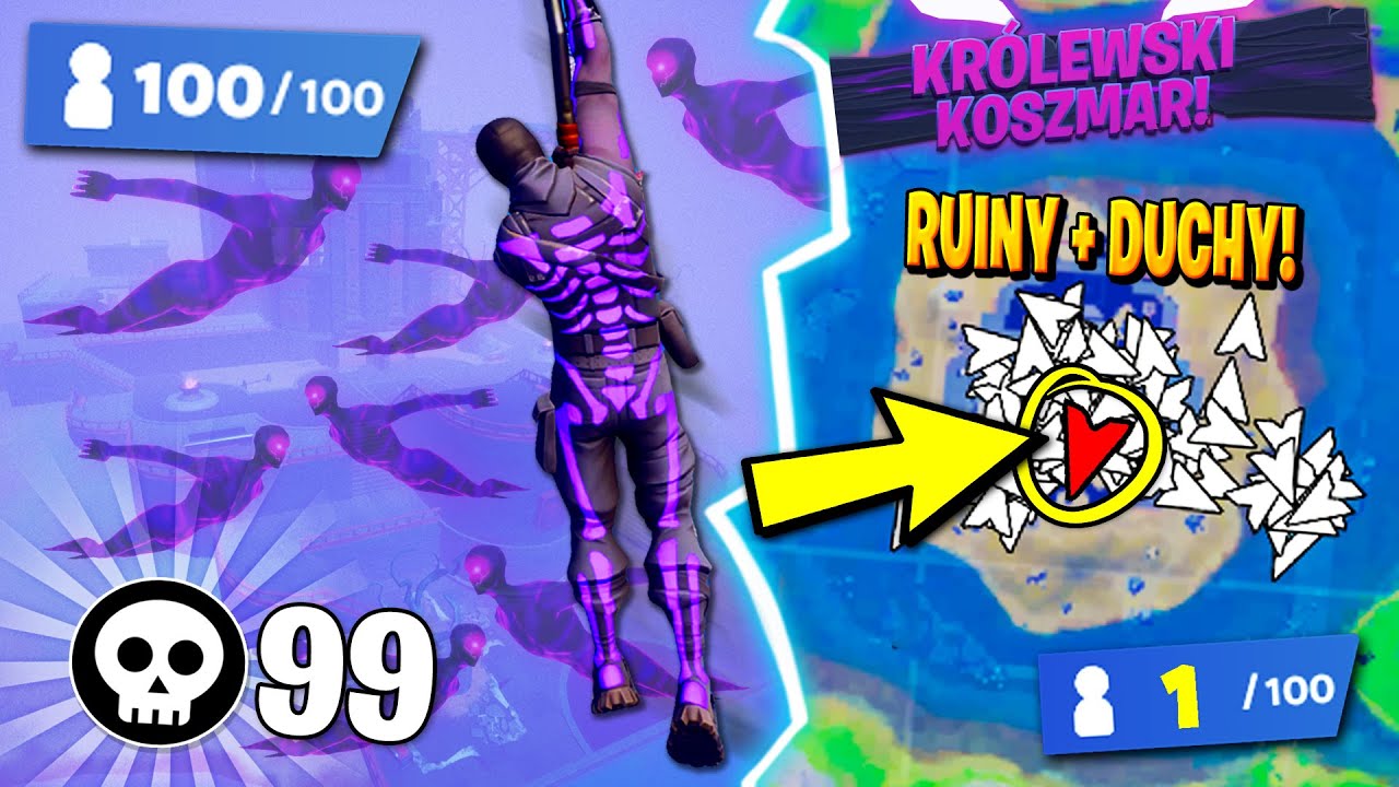 100 WIDZÓW tylko na RUINY w Fortnite ... (100 DUCHÓW!)