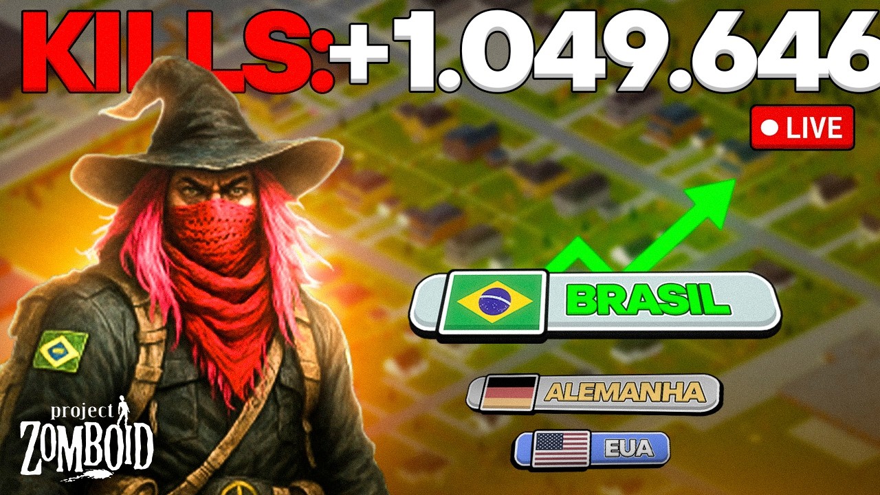 🔴 AO VIVO | 1.049.646 KILLS 8 anos de Sobrevivência | O MUNDIAL DE ZOMBOID 🇧🇷