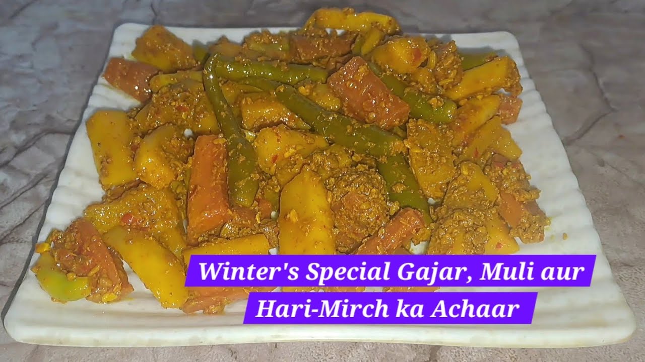 Try This Winter's Special Gajar, Muli aur Hari-Mirch ka Achaar | Best to Store Recipe | By Mix Hub |