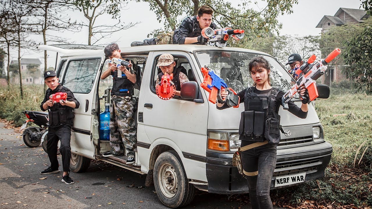 LTT Gaming Nerf Guns : Seal X Battle Attack Criminal Group use Skills Mega Nerf