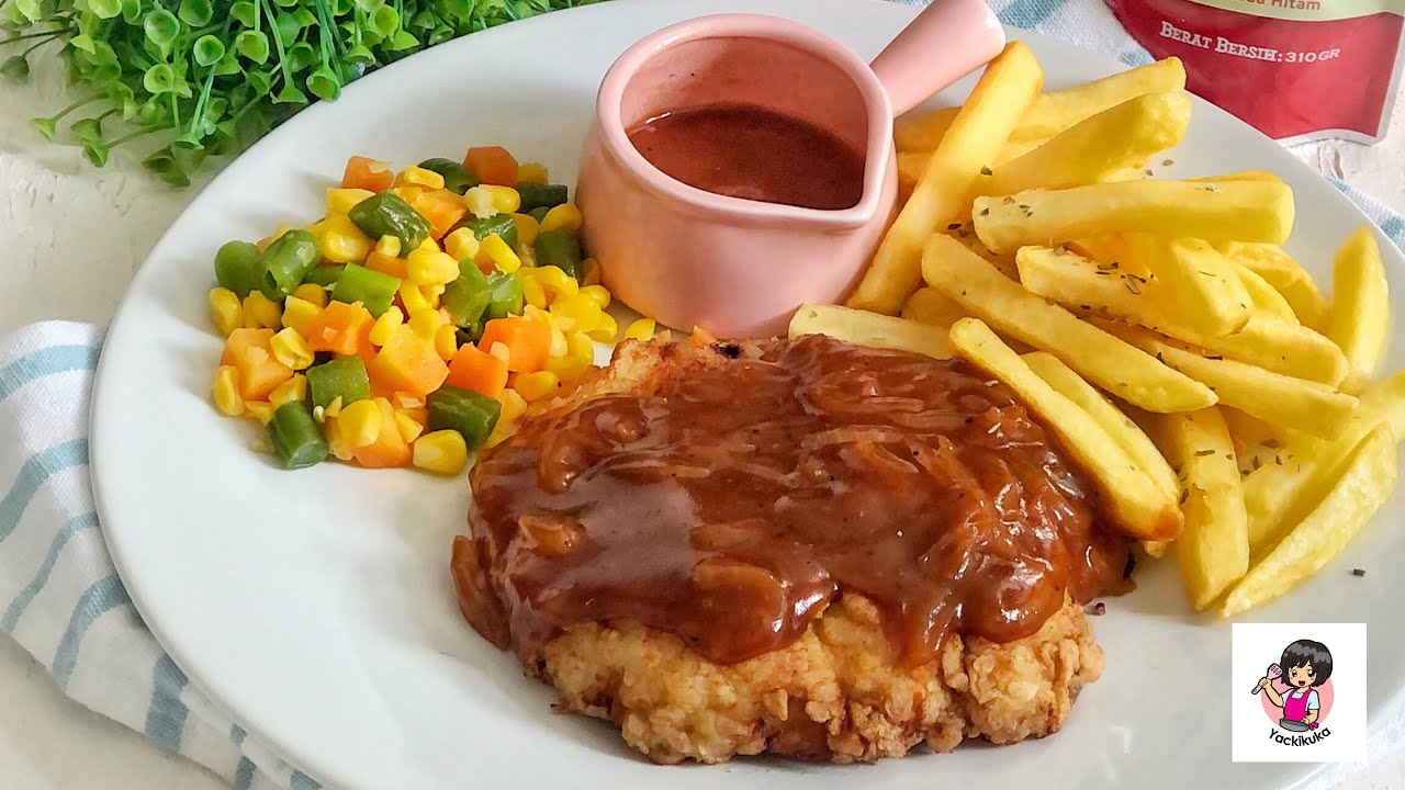 Olahan Ayam ⭐️5!!! CRISPY CHICKEN STEAK with BBQ SAUCE