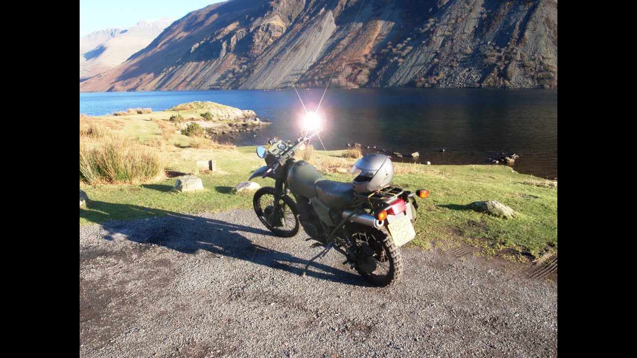 Harley-Davidson MT350 carb test from Seascale to Wasdale in The Lake District.