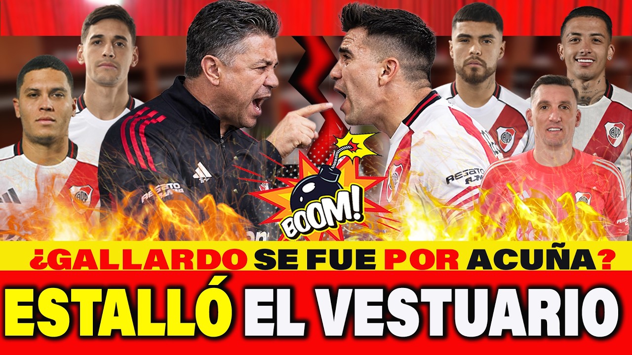 💣¿SE FUERON A LAS MANOS? 👊 El fuerte cruce entre GALLARDO y ACUÑA que rompió a RIVER.