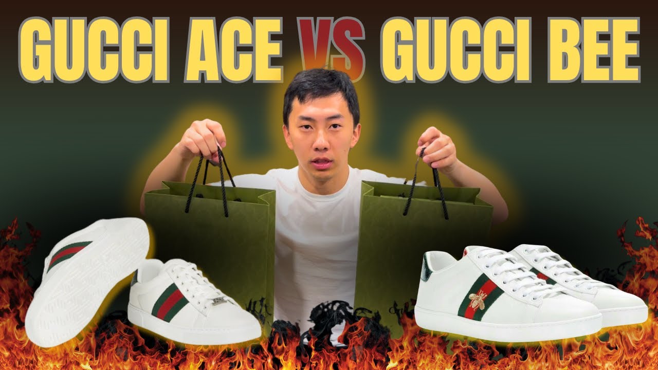 Which GUCCI Sneakers are BEST?! $900 LUXURY Sneaker Unboxing and Comparison! GUCCI ACE vs. GUCCI BEE