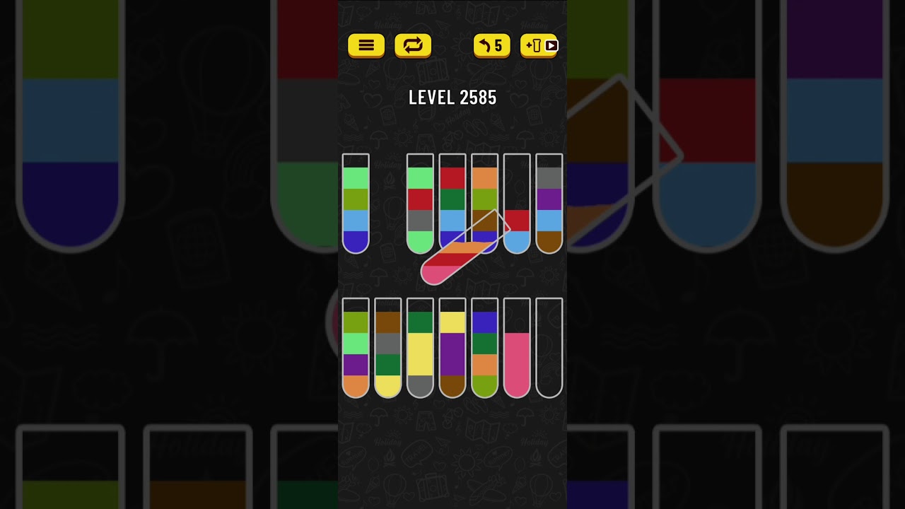 Water sort puzzle level 2585