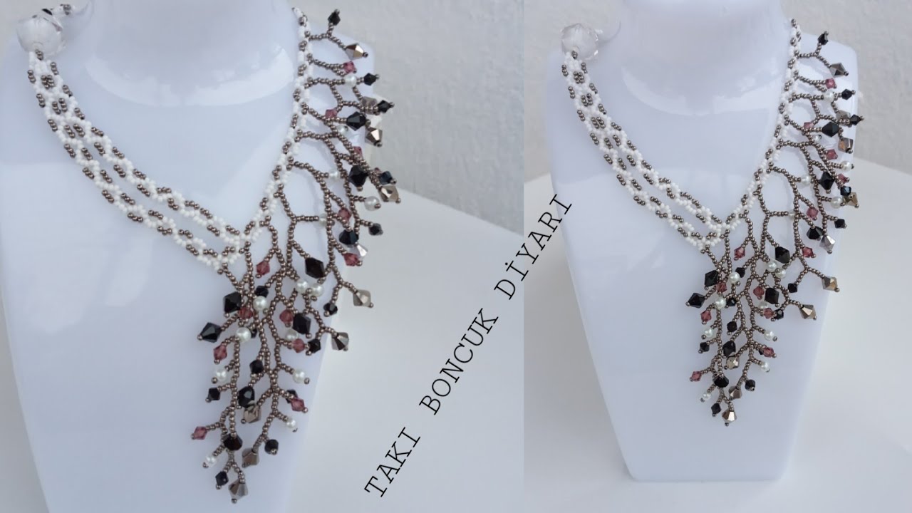 PÜSKÜLLÜ BONCUK KOLYE YAPIMI /FRINGE BEAD NECKLACE MAKING /DİY