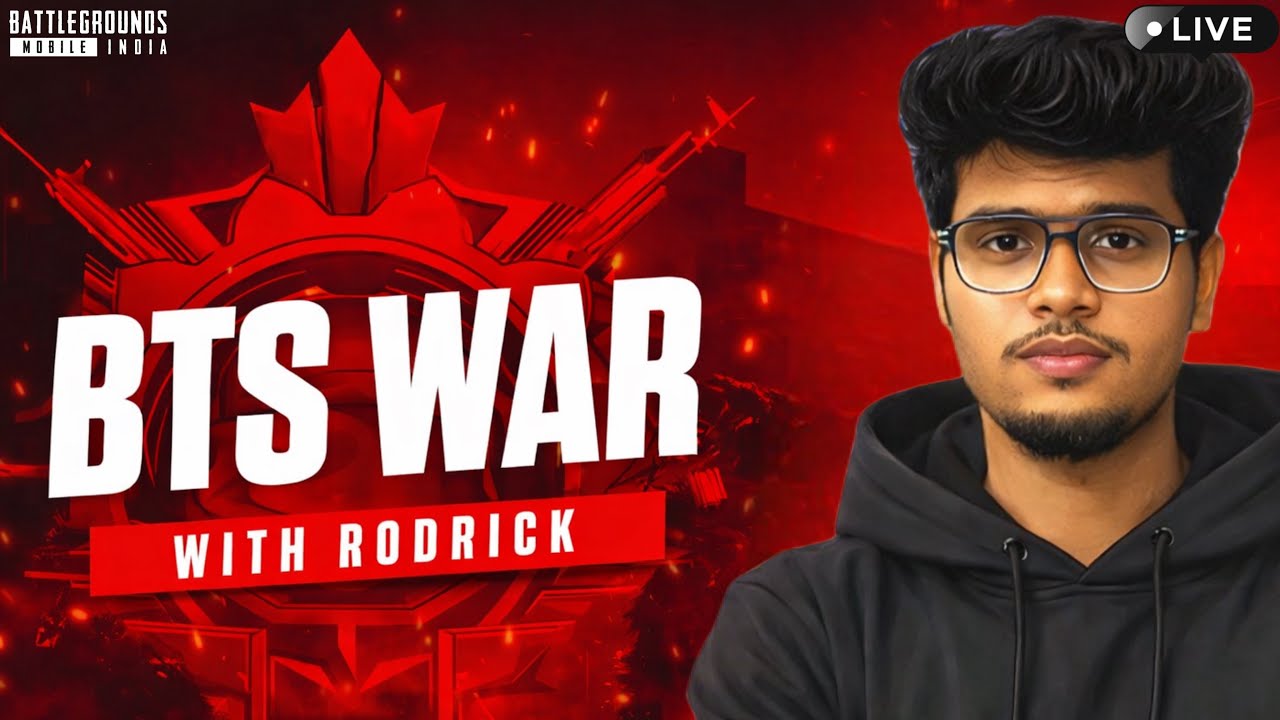 DAY 9 - BTS WAR 🔥 | RODRICK IS LIVE 💀 #madan #bgmilive #rodrickyt #botsquad #facecam