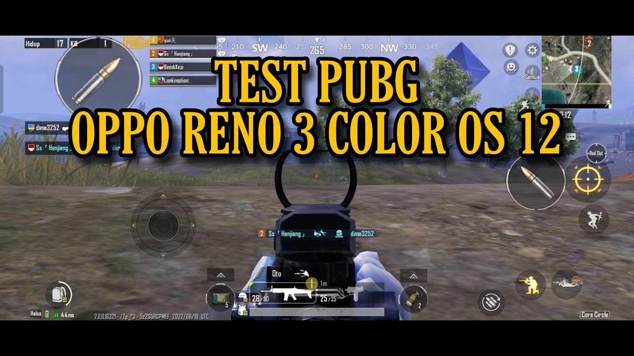 Tes Game PUBG Mobile OPPO RENO 3 COLOR OS 12