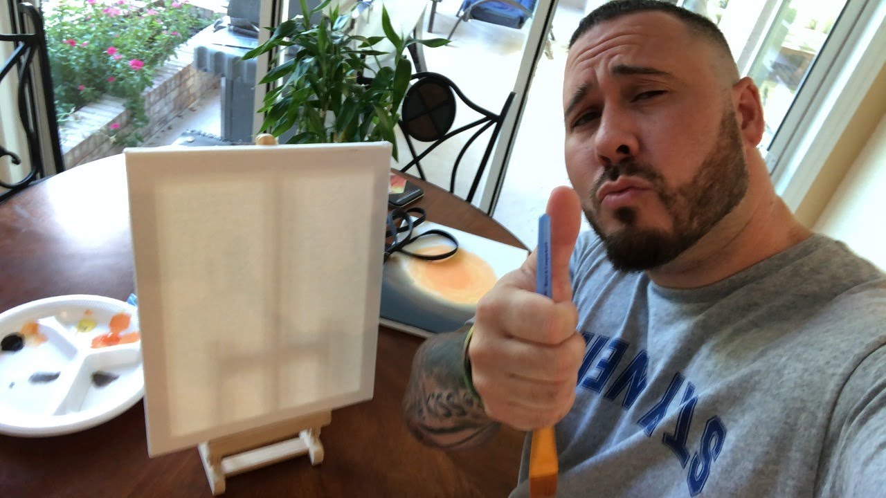Painting An EASY Halloween Canvas PAINTING Bob Ross Style
