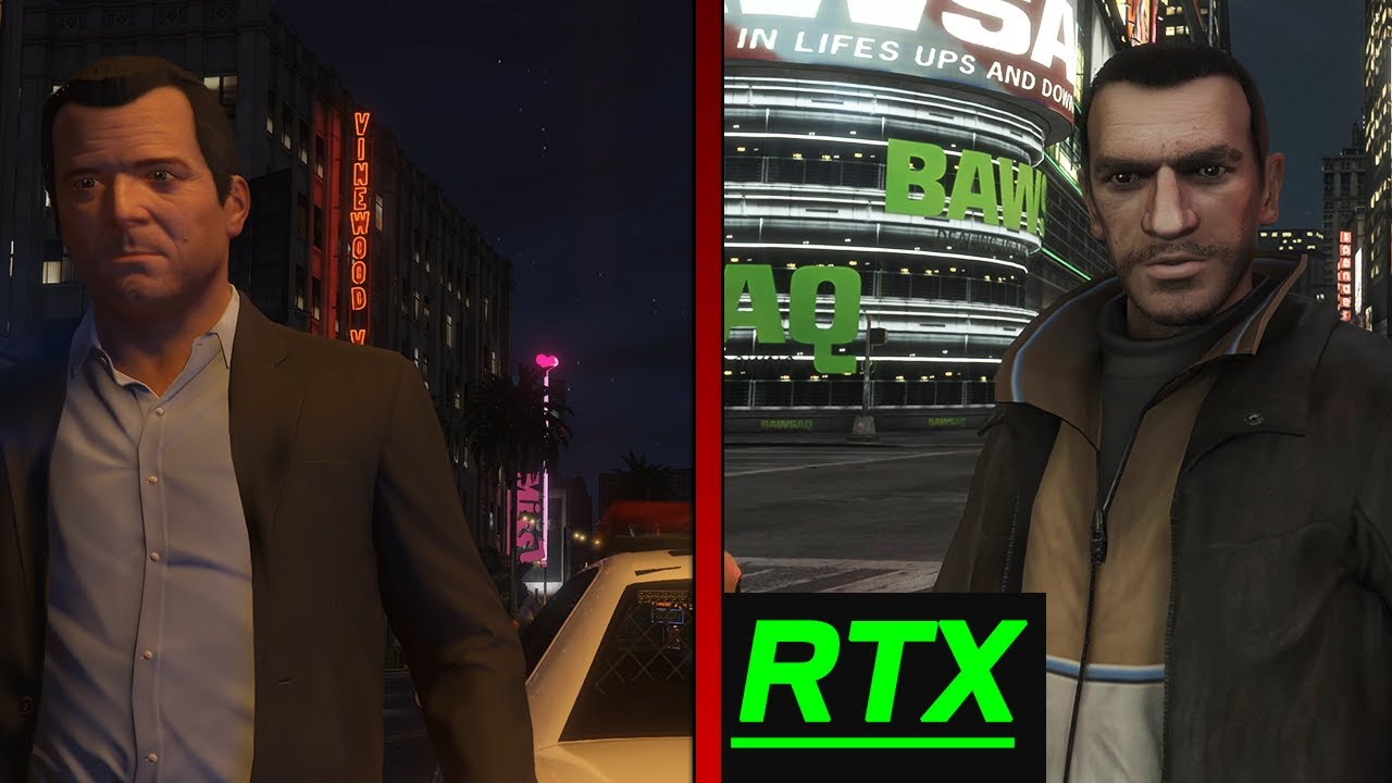 THE BIG COMPARISON | GTA V vs. GTA IV RTX MOD
