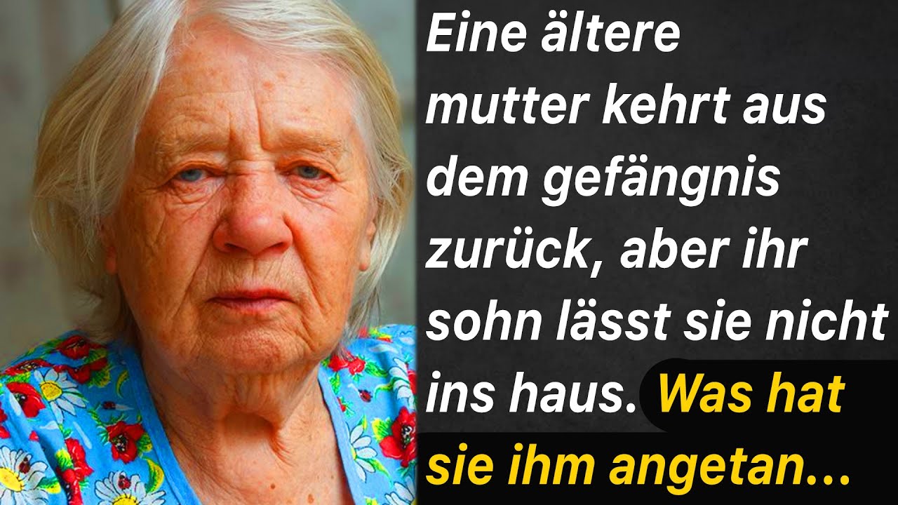 Eine ältere mutter kehrt aus dem gefängnis zurück, aber ihr sohn lässt sie nicht ins haus...