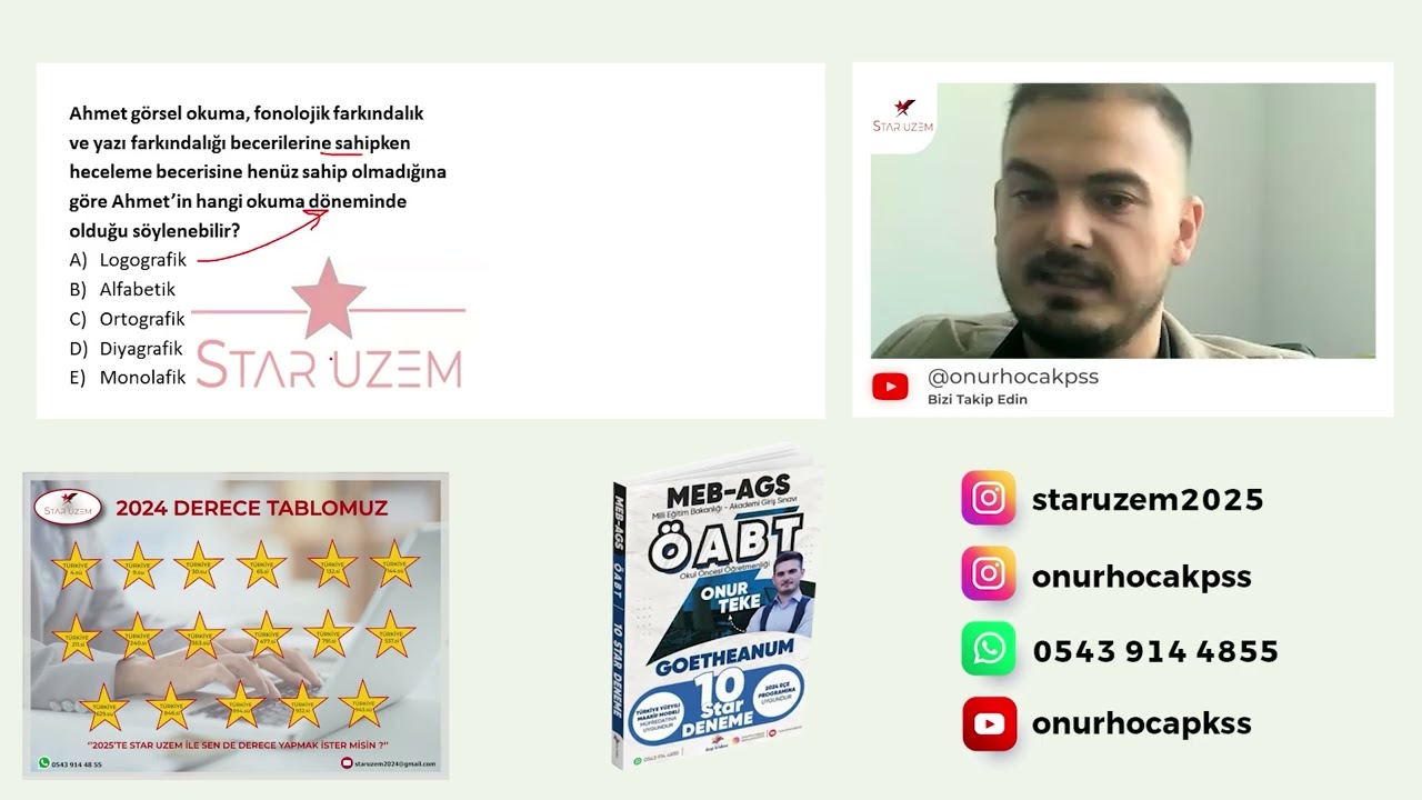 HER GÜN 1 SORU -33- OKUL ÖNCESİ ÖABT