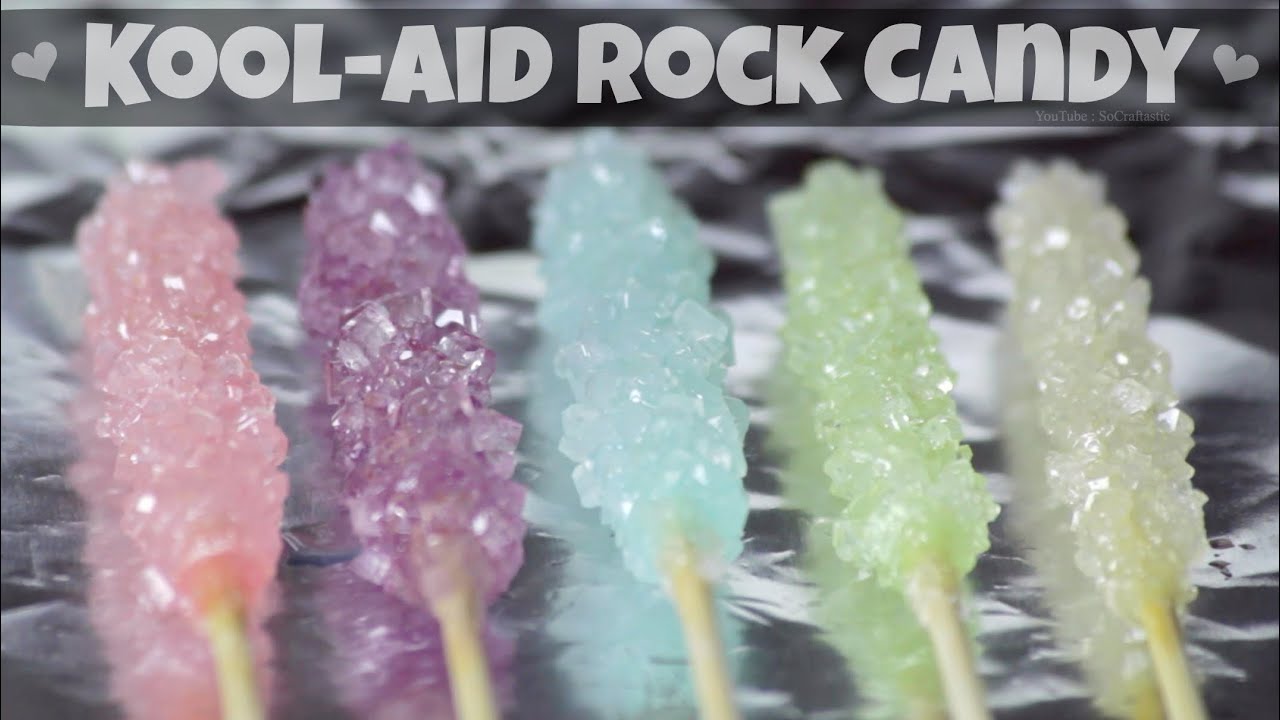DIY Rock Candy with Kool-Aid - Grow Crystals // Sugar Sticks How To | SoCraftastic
