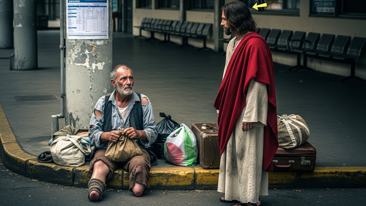 “Não tenho pernas, mas carregarei suas malas.” disse o idoso ao estranho… Mas era Jesus disfarçado…