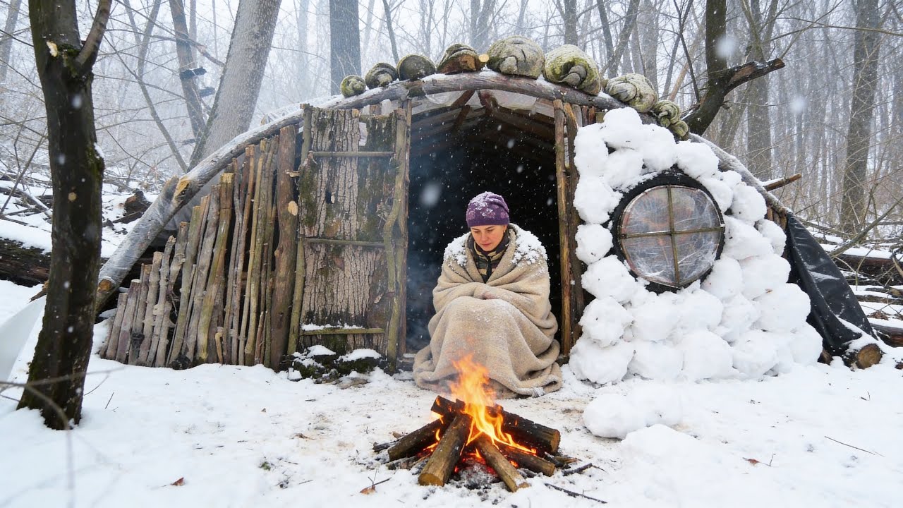 My Secret Winter Shelter Was Buried — Solo Survival Restoration.