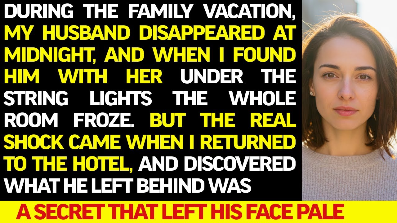 During the Family Vacation, My Husband Disappeared at Midnight—The Room Fell Silent When I Returned