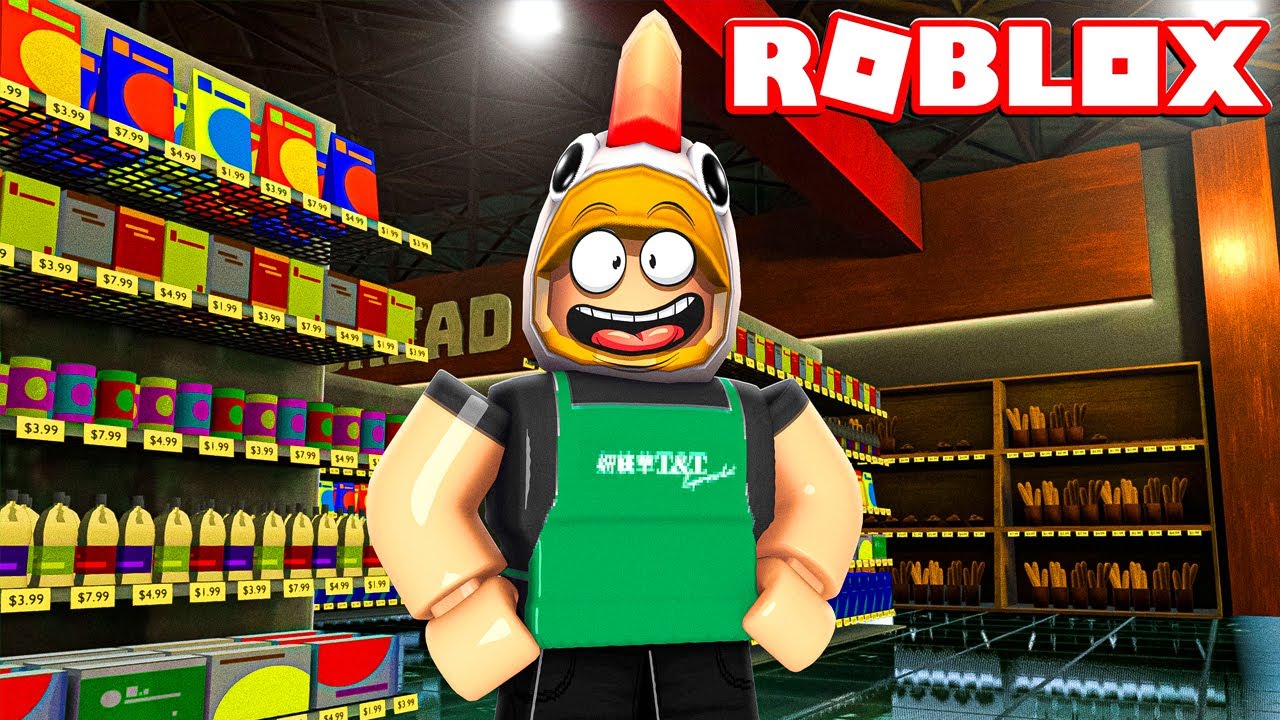 BELLAFACCIA LAVORA IN UN SUPERMERCATO SU ROBLOX!!