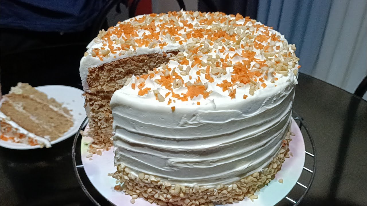 Carrot Cake With Cream Cheese Frosting || #cake recipe