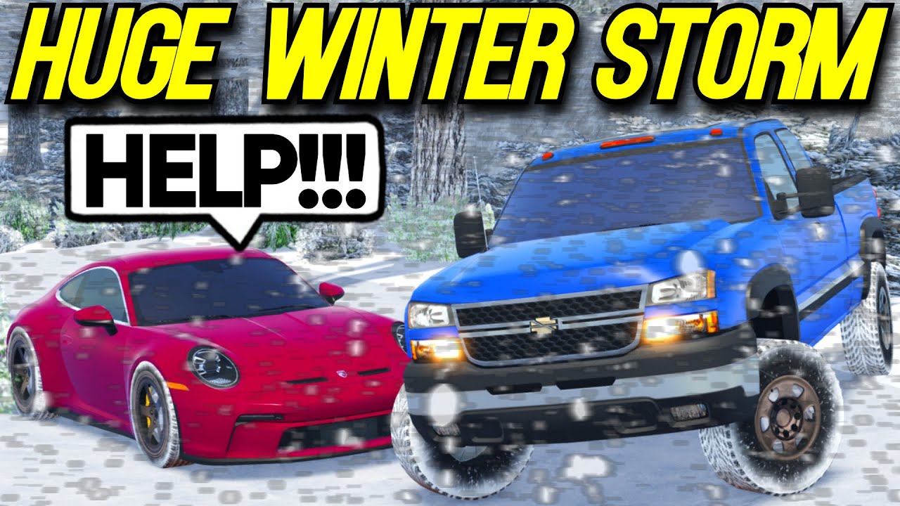 Roblox Roleplay - WE GOT STUCK IN A HUGE WINTER SNOW STORM!