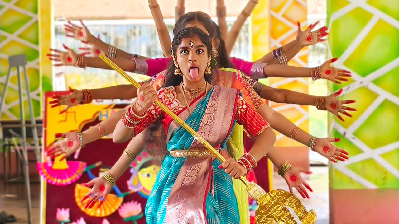 Dance performance at School | Pranavalaya | Aigiri Nandini | Bathukamma Celebration | Students dance