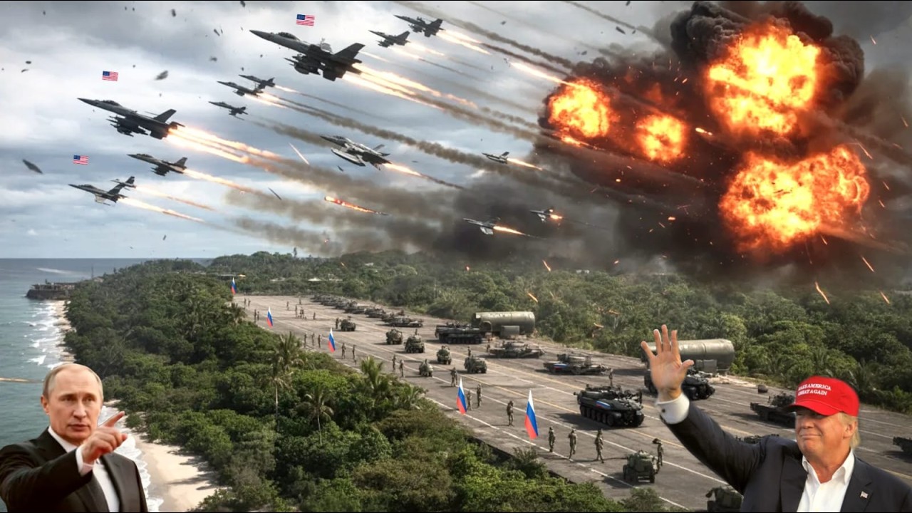 Сегодня! Американские истребители атакуют российские войска, но посмотрите, что происходит дальше!