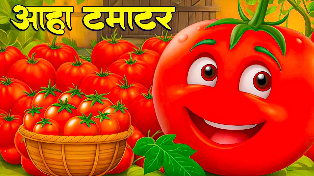 Aaha Tamatar Bade Mazedar | आहा टमाटर  | Rhymes For Kids | More Nursery Rhyme - #duggurhymestv
