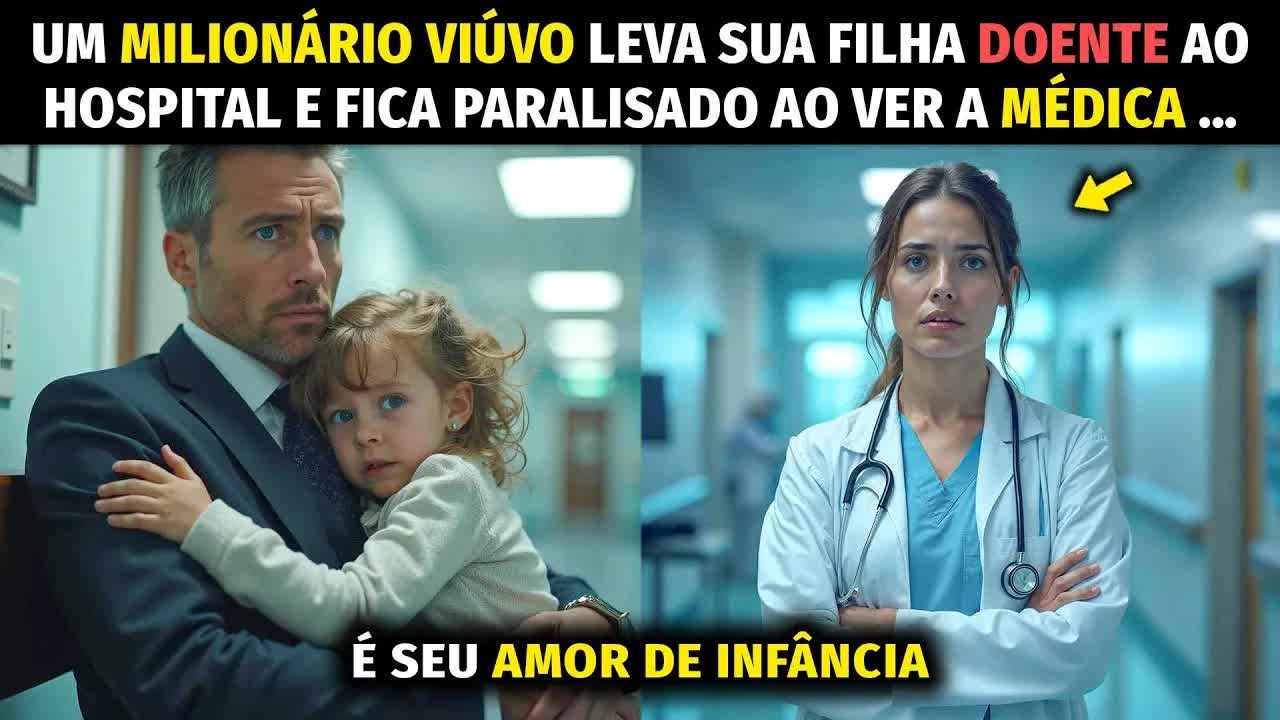 UM MILIONÁRIO VIÚVO LEVA SUA FILHA DOENTE AO HOSPITAL E FICA PARALISADO AO VER A MÉDICA...