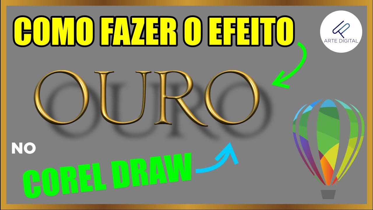 MUITO FÁCIL APLICAR O EFEITO DOURADO EM UM TEXTO NO COREL - Confira o nosso passo a passo
