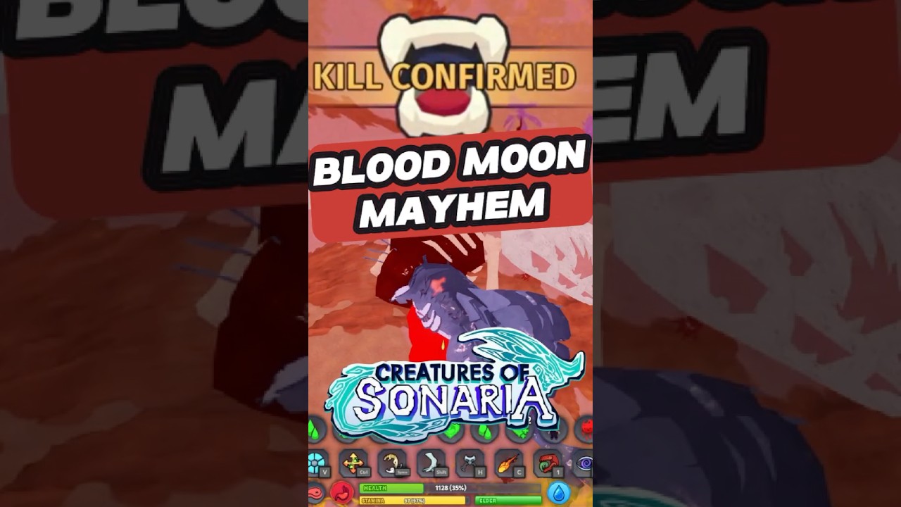 BLOOD MOON KOSING TIER 5s IN CREATURES OF SONARIA 🩸🌕 #creaturesofsonaria #kosing #roblox #cos