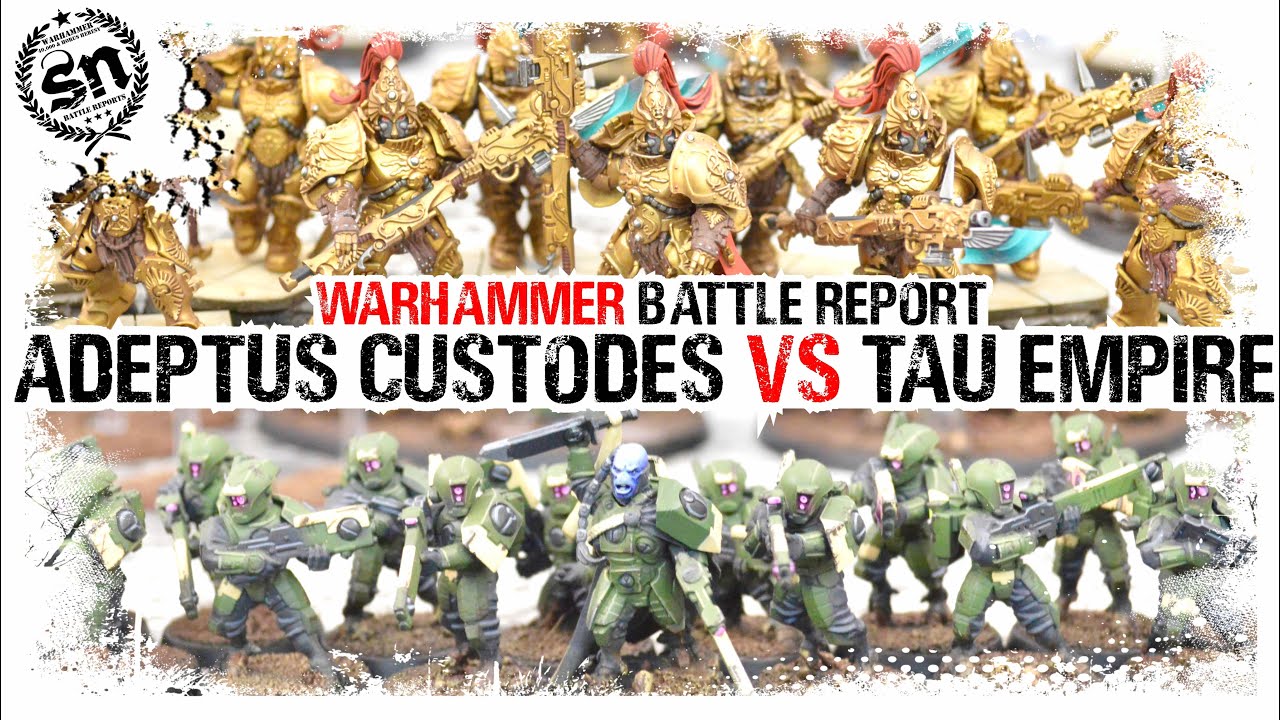 Warhammer 40k (Battle Report) Tau Empire vs Custodes