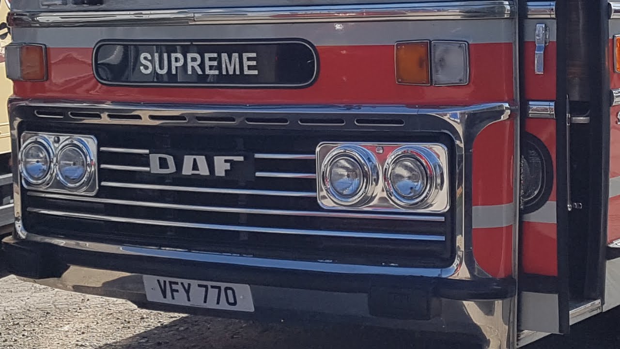 McCalls Coaches VFY 770 DAF MB200 Plaxton Supreme III Kirkby Stephen Easter Rally  Hop Aboard  #bus