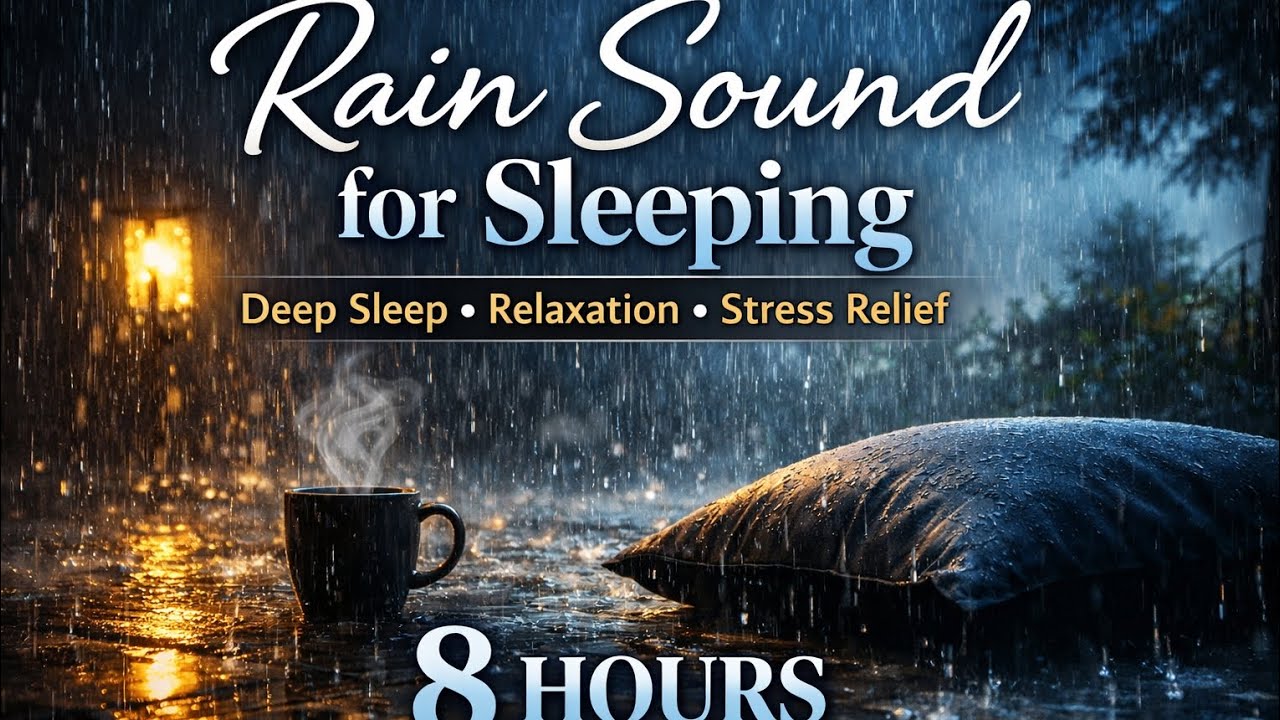 Rain Sound for Sleeping | Deep Sleep, Relaxation & Stress Relief | 8 Hours