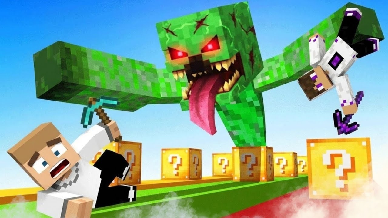 CORRIDA DE LUCKY BLOCK 😱🏁