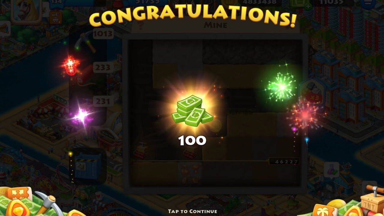 Township Completing Ruler of The Mine!! Winning 100 T-cash!!!