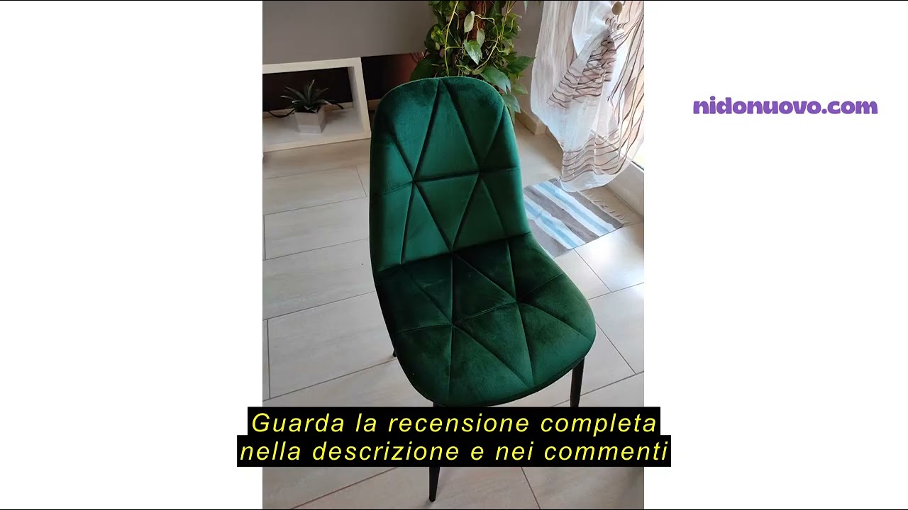 Recensione del Lestarain set di 4 Sedia da Pranzo in Velluto, Sedie sala da pranzo con Schienale, Se