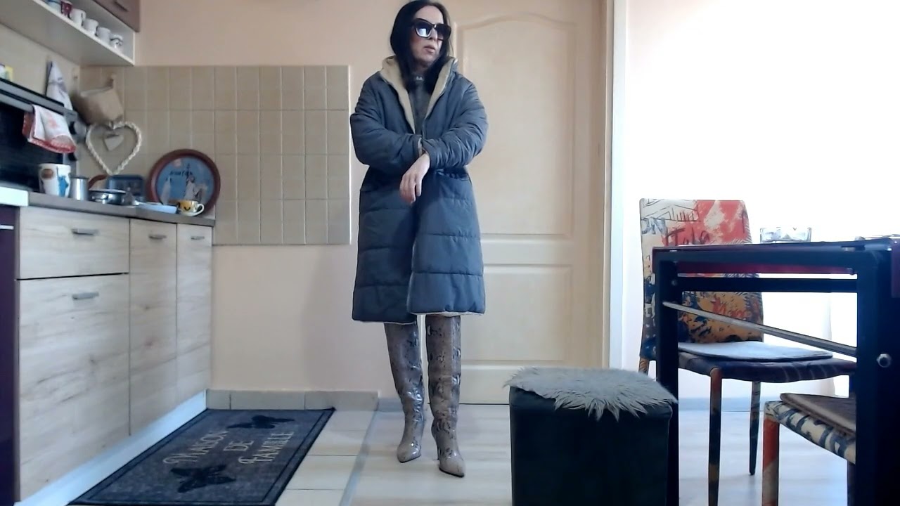 robe pull en alpaga gris marron