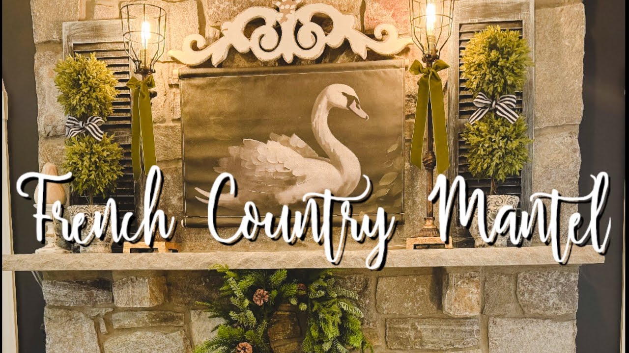 Moody, French Country Mantel 2025 #decoratewithme #frenchcountrydecor #winterdecor #farmhouse