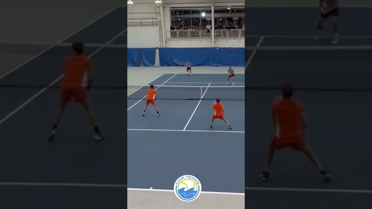 Serve & Volley Doubles Point | College Tennis VT vs ODU