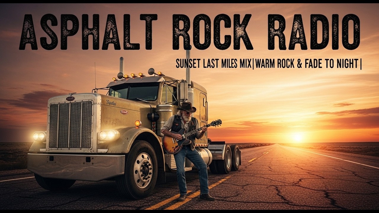 ASPHALT ROCK RADIO – SUNSET LONELY ASPHALT MIX | DUSTY GUITARS & CALM SKIES | #LonelyAsphalt